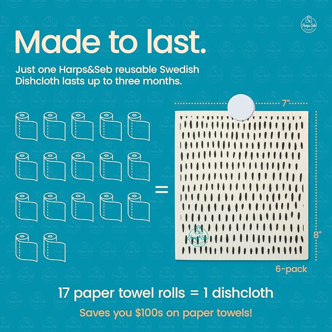 Harps&Seb Swedish Dishcloths for Kitchen Dishcloths - Image 5