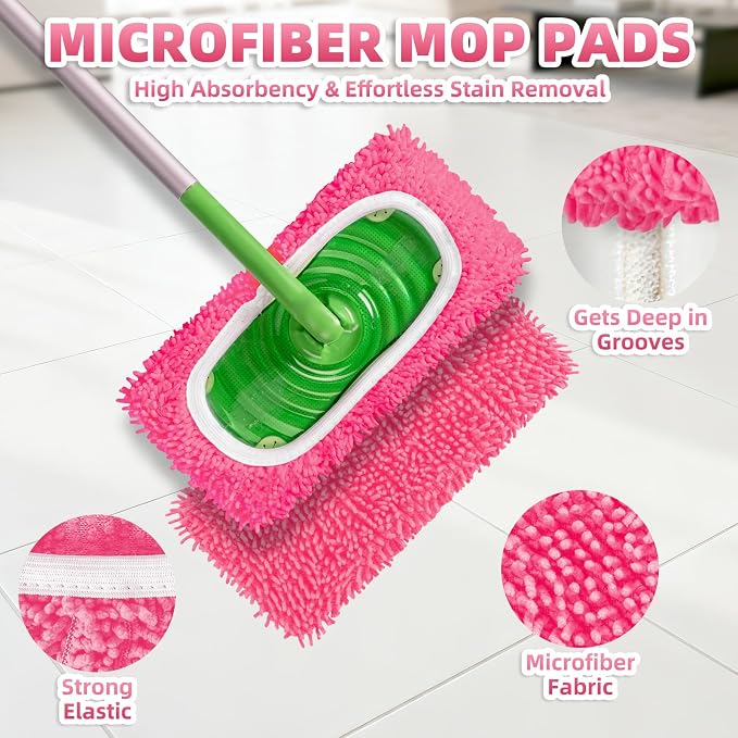 8 Pack Reusable Mop Pads Compatible - Image 4