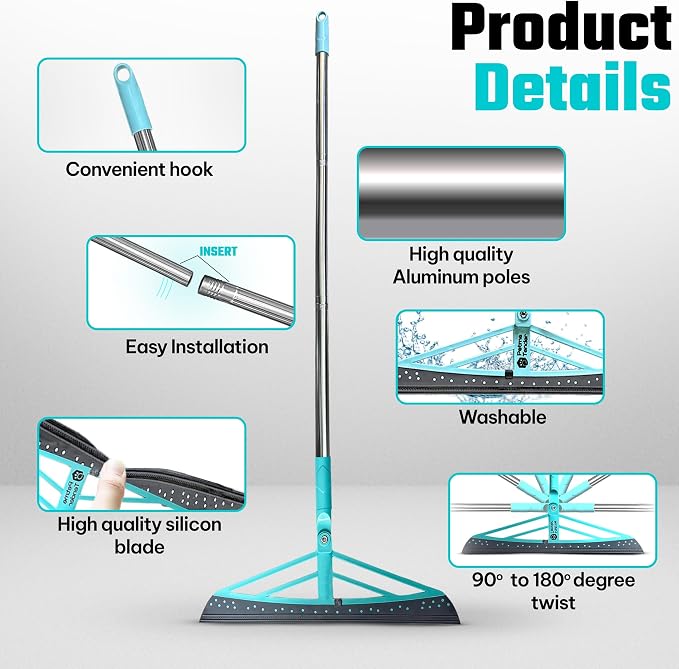 Magic Broom Squeegee Dog Pet Hair Remover, Height Adjustment - Image 6