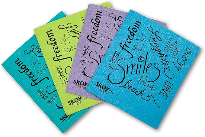 Skoy Cloth, Reusable Cleaning Cloths, Planet-Friendly, Dishwasher and Dryer-Safe by Skoy