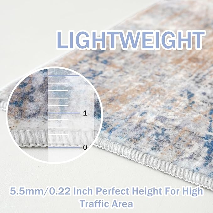 IOHOUZE Abstract Area Rugs 8x10 Ft Washable Large Rugs - Image 5