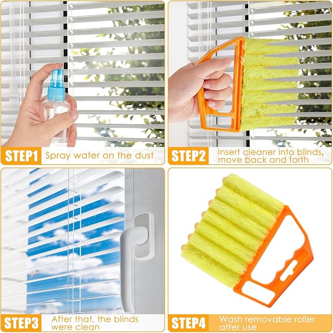Maxdot 12 Pcs Blind Cleaner Duster Tool, 7 Finger Dusting Cleaner Tool - Image 4