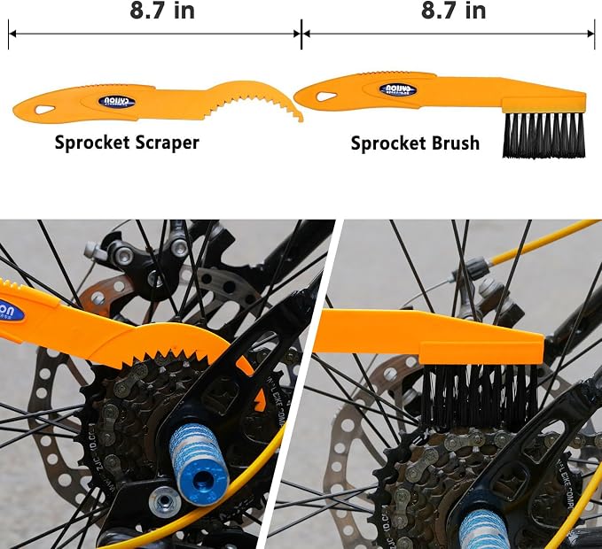 7pcs Bicycle Bike Cleaning Tools Set, Bike Clean Brush Kit Suitable - Image 5