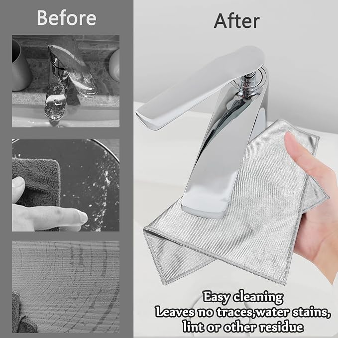 XANGNIER Microfiber Glass Cleaning Cloths, 8 Pack Streak Free Miracle Cleaning - Image 3