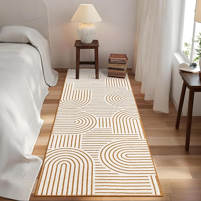 Modern Rug 2.5x8 Runners for Hallways, Abstract Kitchen Runner Rugs Non Slip - Image 3