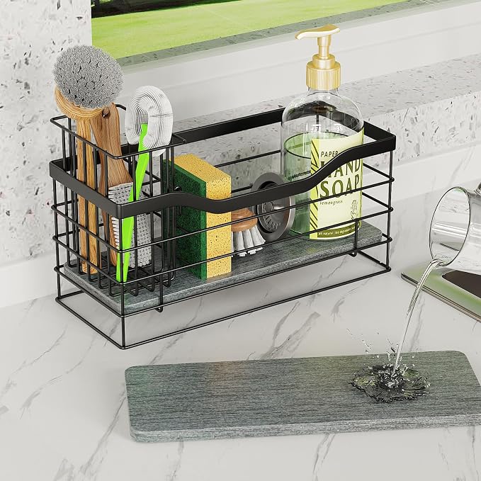 Sponge Holder for Kitchen Sink, Stainless Steel Sink Caddy and Drying Rack by Unknown