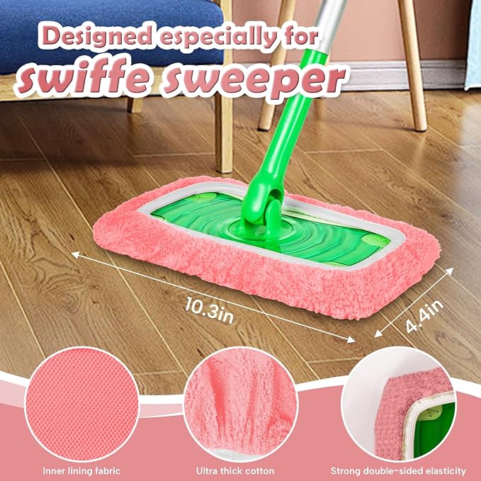 5 Pack Reusable Microfiber Mop Pads Compatible - Image 3