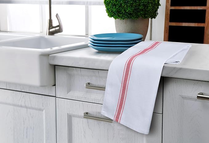 Utopia Towels Red Dish Towels 100% Ring Spun Cotton Highly Absorbent & Reusable - Image 4