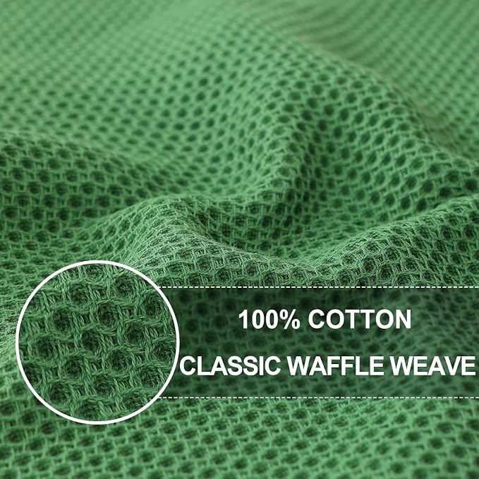 Homaxy 100% Cotton Waffle Weave Kitchen Dish Towels, Ultra Soft Absorbent Quick - Image 2