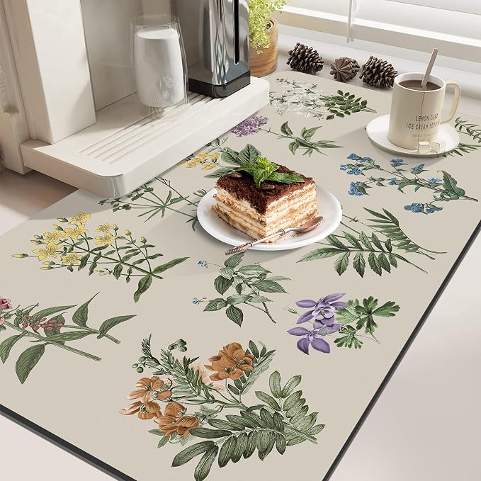 LOKHOM Dish Drying Mat for Kitchen Counter, Dish Drainer Rack Mats for Kitchen - Image 2
