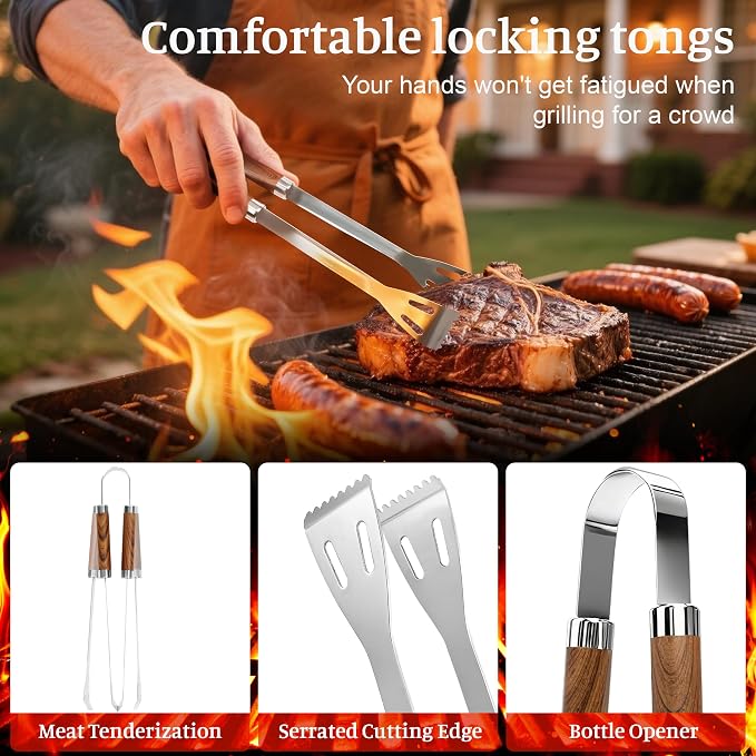 BBQ Grill Accessories, Stainless Steel Grilling Set - Image 7