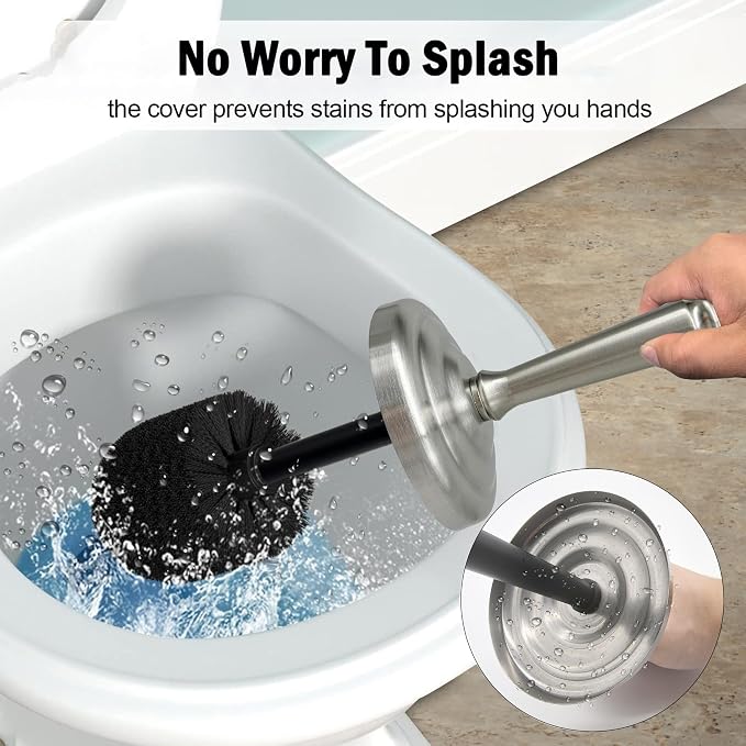 Brushed Nickel Toilet Bowl Brush - Image 4