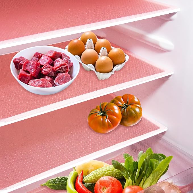 10Pcs Refrigerator Liners, Washable Fridge Liner Shelf Mats Refrigerator Pads by Daixers