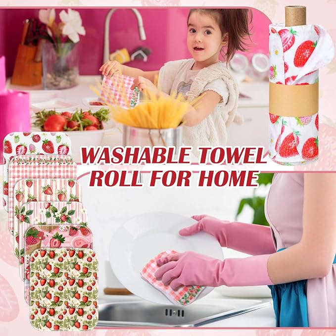 36 Pack Reusable Cleaning Cloths Washable Cotton Kitchen Dish Towels - Image 6