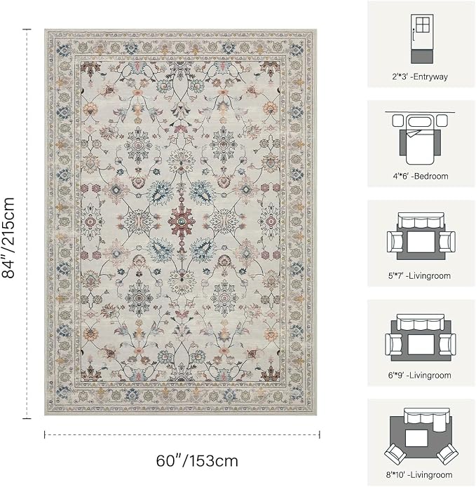 5x7 Area Rugs for Bedroom & Living Room - Image 2