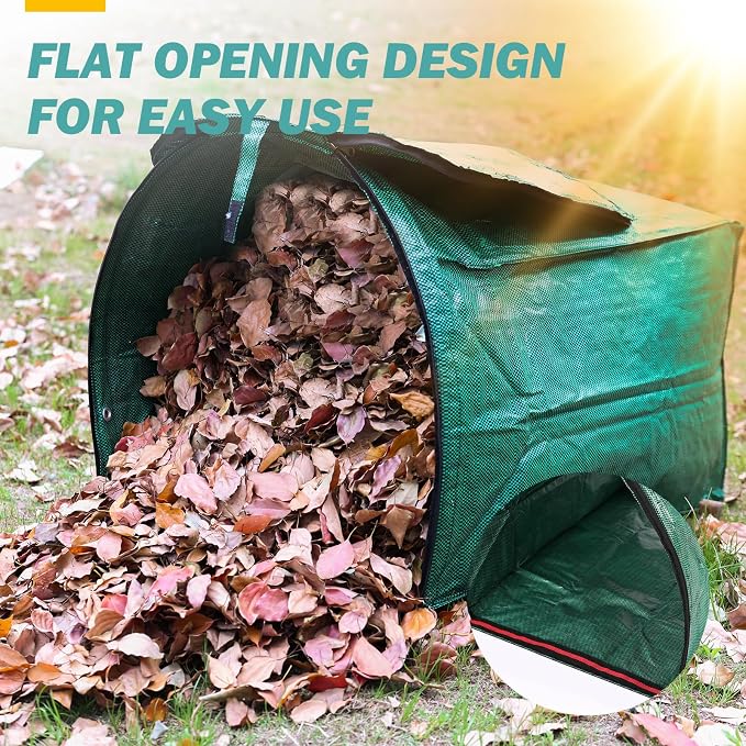 2 Pack 53 Gallons Yard Waste Bags, Reusable Heavy Duty Lawn and Leaf Bags - Image 4