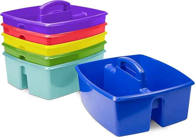 Storex 2-Compartment Large Craft Caddy – Multipurpose Classroom Organizer - Image 2