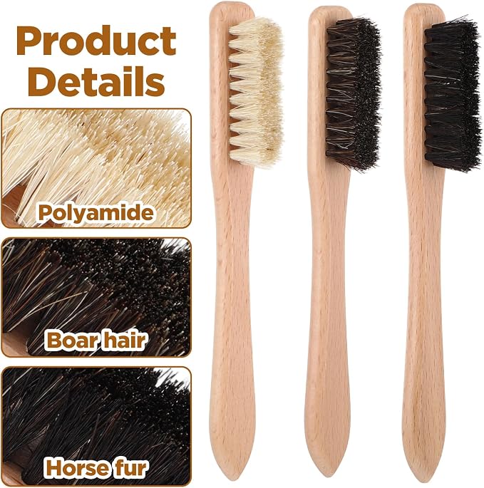 3 Pcs Wood Laundry Stain Brush Set - Image 3