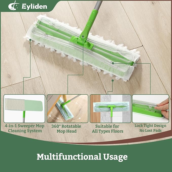Eyliden Large Sweeper Mop, 16.5" Wide - Image 5