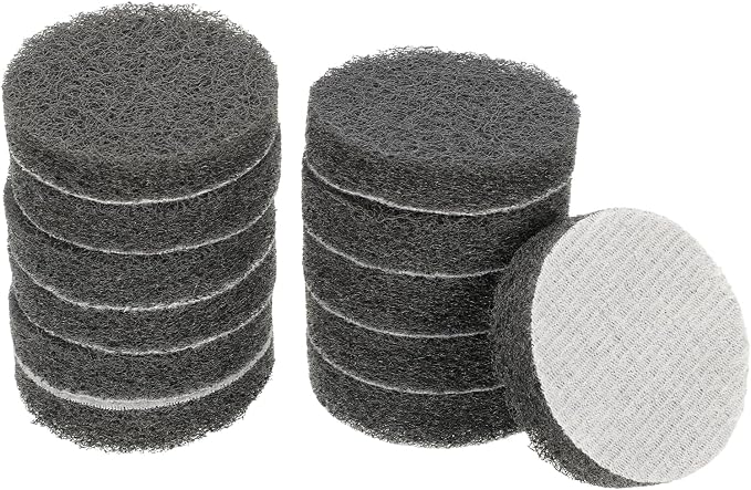 HARFINGTON 12pcs Scrubber Scouring Pads 800 Grits 2 Inch Drill Power Brush Hoop by HARFINGTON