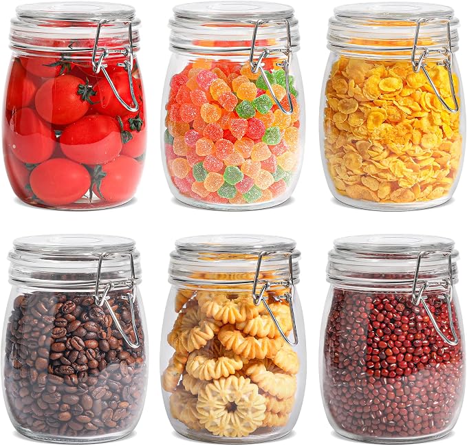 ComSaf 25oz Airtight Glass Canisters by ComSaf