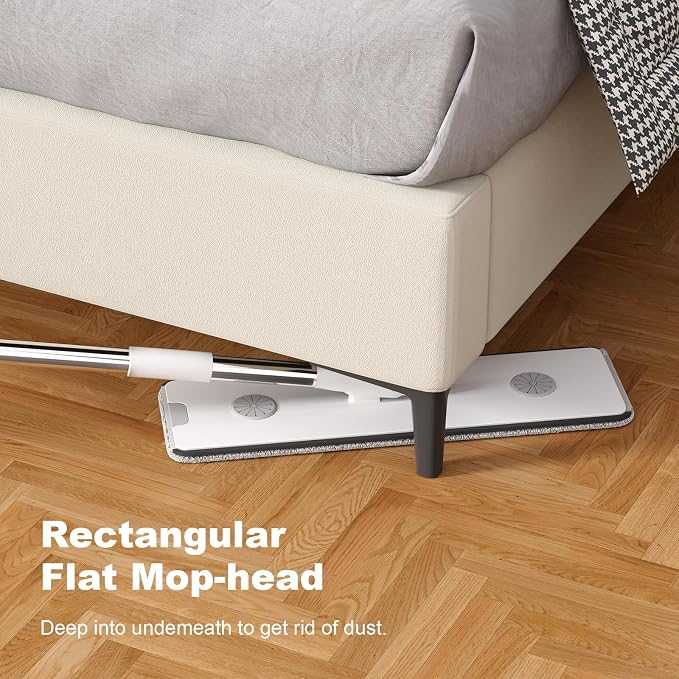 JOYBOS Mop and Bucket Set for Home Floor Cleaning, Hands Free Flat Mop - Image 3