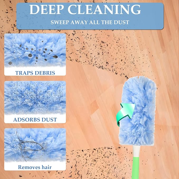 Heavy Duty Duster Refill for Swiffer Duster, Disposable Dusters Kit for - Image 5