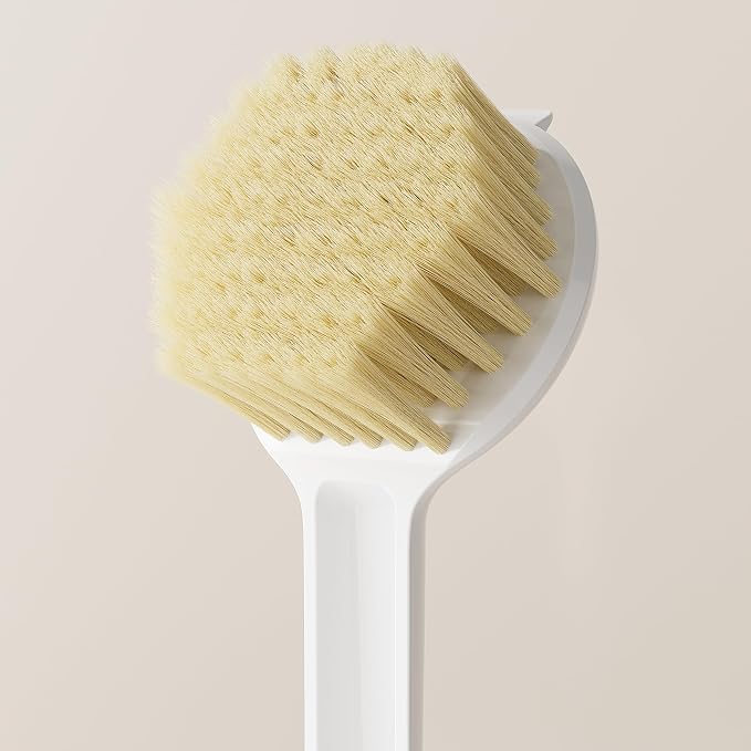 Kitchen Cleaning Brush, Pot Dish Brush Pots Comfortable Long Built-in Scraper - Image 2