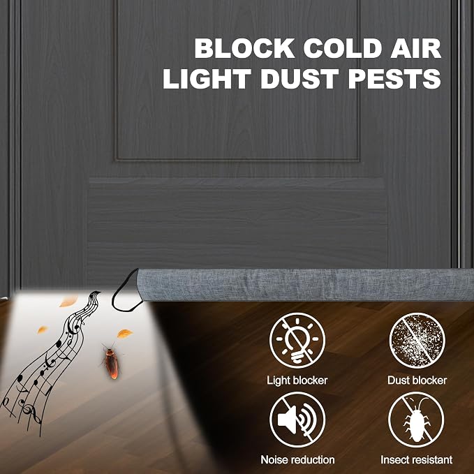 QUOLIX Triangle Under-Door Draft Stopper, Weighted Weather Stripping - Image 2