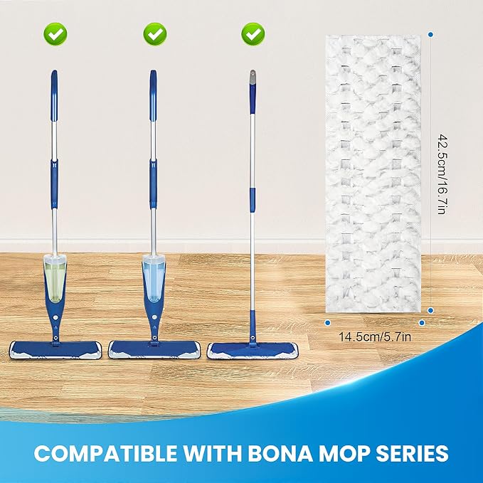 50 Pack Disposable Microfiber Cleaning Mop Pads - Image 2