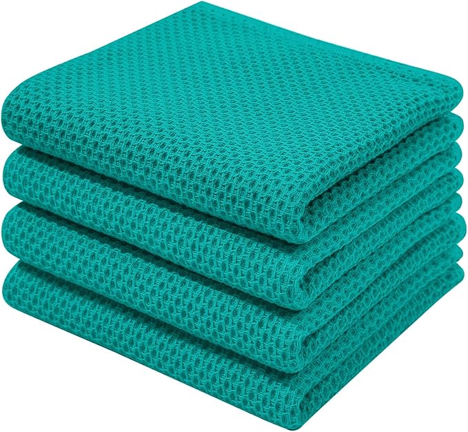 Homaxy 100% Cotton Waffle Weave Kitchen Dish Towels, Ultra Soft Absorbent Quick by Homaxy