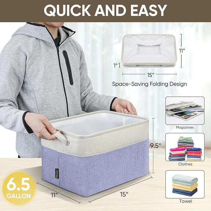 BALEINE 1 Pack Fabric Storage Bins - Image 6