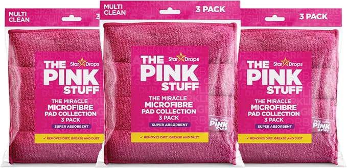 Stardrops The Pink Stuff Miracle Microfibre Pad Collection – Durable, by ThePinkStuff