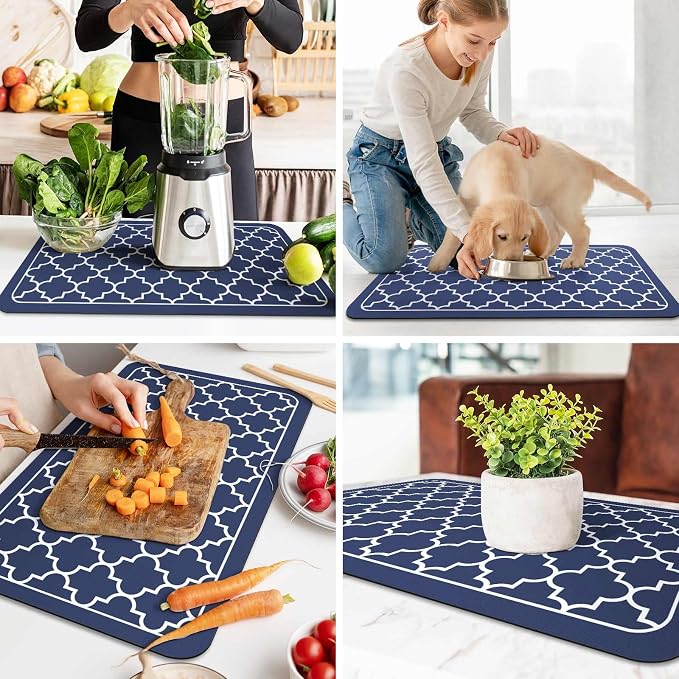WISELIFE Dish Drying Mat Super Absorbent Drying Mat Large Dish Drying Mats - Image 6