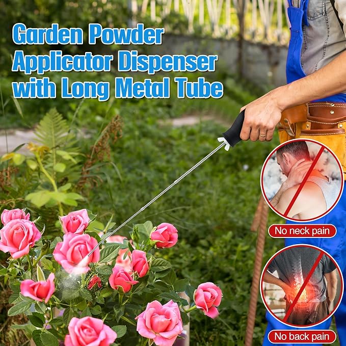2PCS Diatomaceous Earth Powder Duster, Longer 9" to 22" Retractable Garden - Image 5