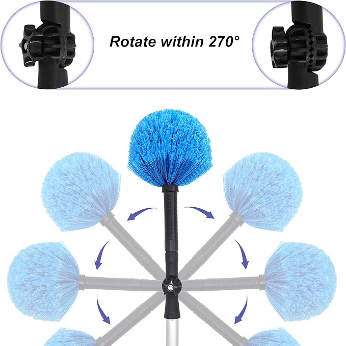 Twist-On Cobweb Duster Head, Soft Bristles Spider Web Duster Brush - Image 4
