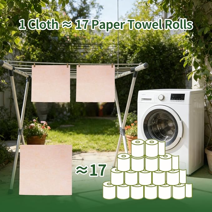 10-Pack Reusable Cleaning Cloths, Upgraded Swedish Dishcloth, Super Absorbent - Image 3