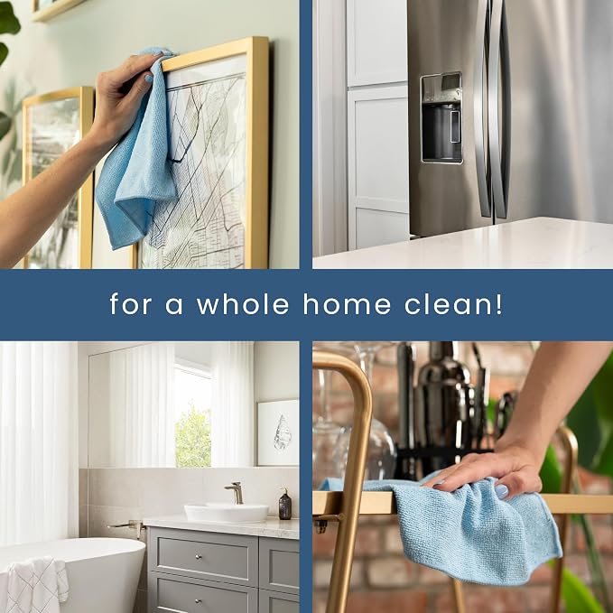 S&T INC. 150 Pack Microfiber Cleaning Cloth, Bulk Towels - Image 5
