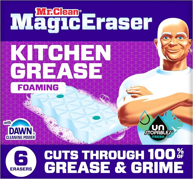 Mr. Clean Magic Eraser Foaming Sponge, Kitchen Grease Eraser, Dawn Cleaning by MrClean