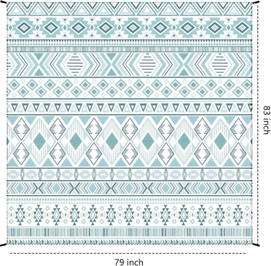 WIWIGO Beach Blanket Waterproof Sandproof Beach Mat 79" X 83"/10'x9'for 2-8 - Image 2