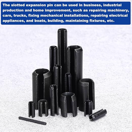 MECCANIXITY 120Pcs Slotted Split Roll Pins 7/50 Inch Dia. 1/2 Inch Length 65Mn - Image 5