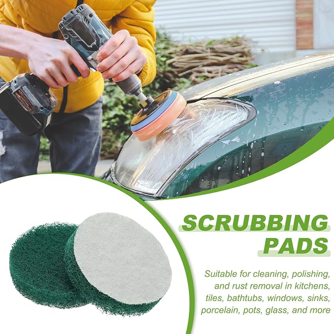 Power Scrub Pads, Scrubbing Pads 180 Grits Scouring Discs - Image 5