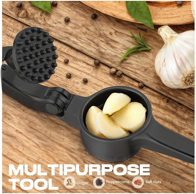 Kitchen Garlic Press, Rust Proof & Dishwasher Safe Garlic Mincer, Durable - Image 6