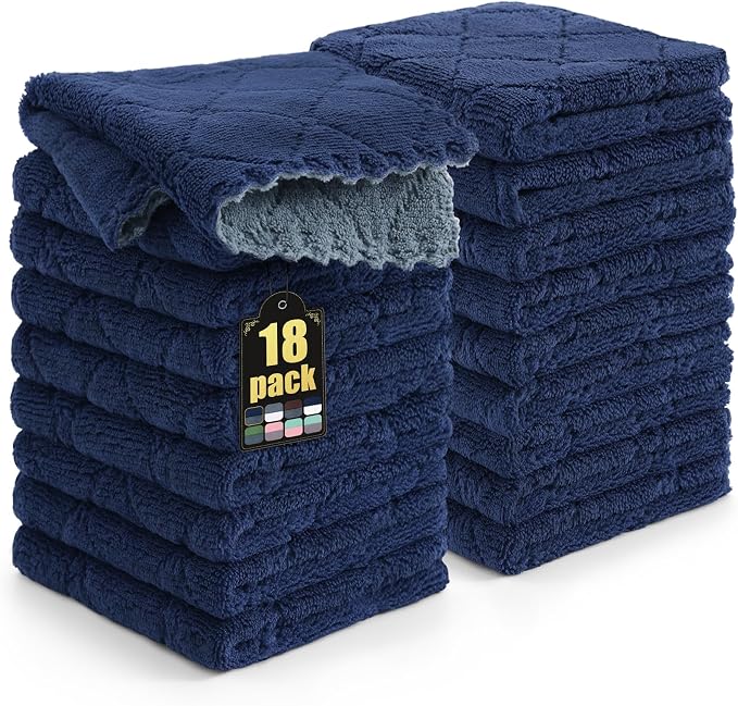 Mordimy 18 Pack Kitchen Cloths Dish Towels, Super Soft and Absorbent Dish Cloths by Mordimy