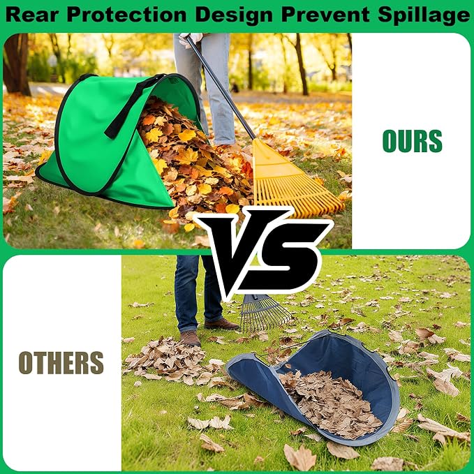 2025 New 60 Gallon Pop-Up Foldable Leaf Collector, Portable LeafBag, 600D - Image 6