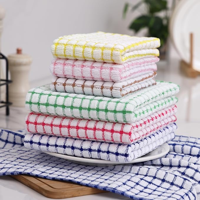 Homaxy Kitchen Towels and Dishcloths Set, 16 x 25 and 12 x 12 Inches, Super - Image 8