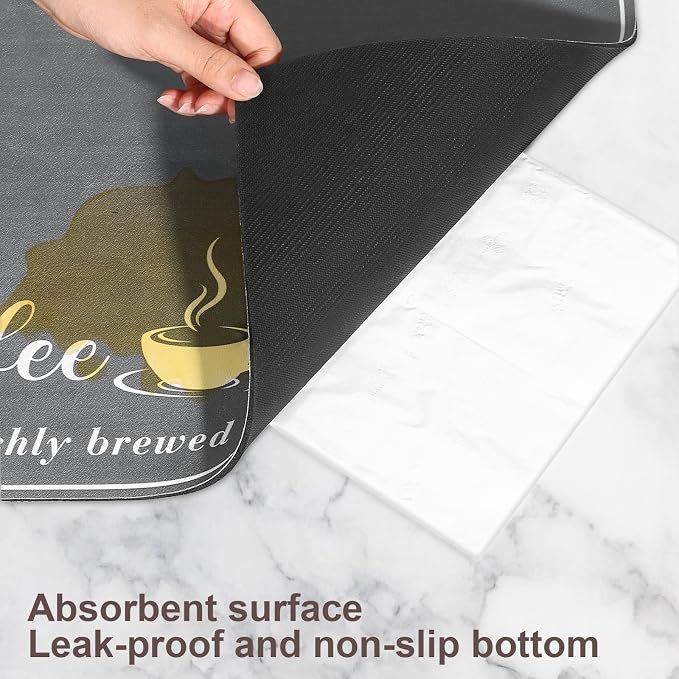 Absorbent Coffee Mat, Fashion Dish Drying Mat - Image 8