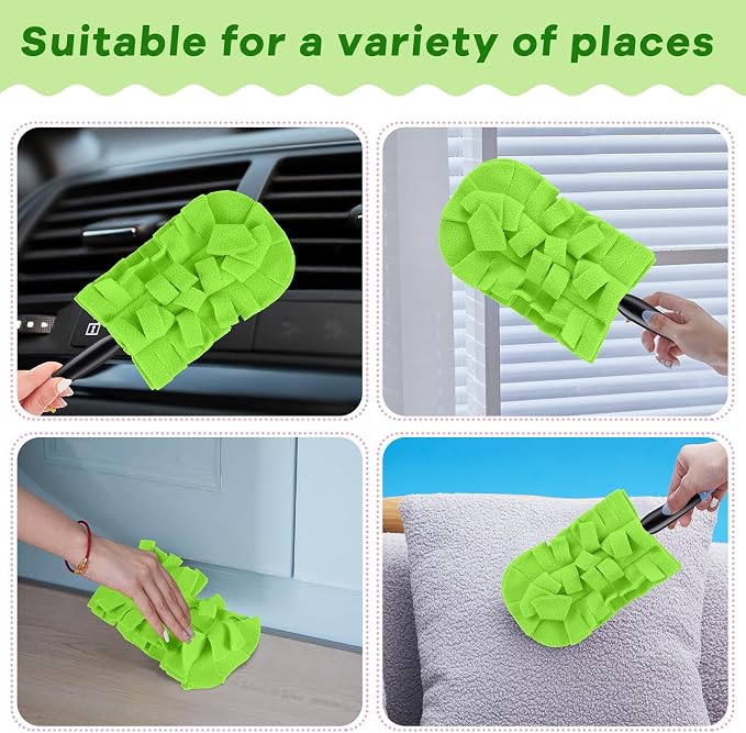 Zubebe 6 Pcs Duster Refill Reusable Fleece Duster Refills Feather Flat Dusters - Image 5
