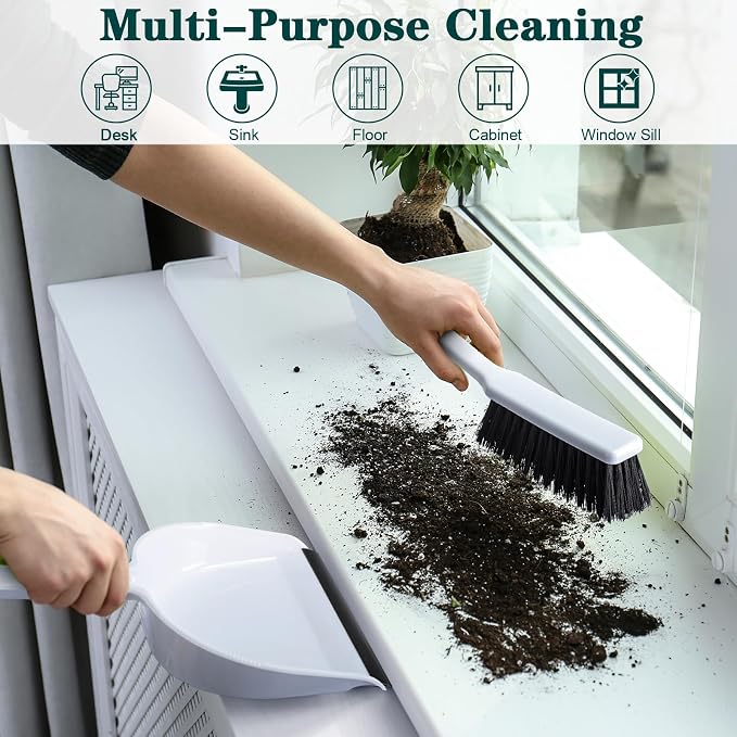 Zubebe 18 Pcs Mini Dustpan and Brush Set, Small Broom and Dustpan Set Small - Image 2