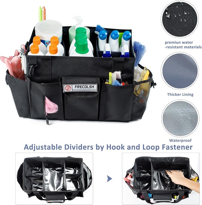 Large Cleaning Caddy for Cleaning Suppliers Organizer, Wearable Cleaing Bag - Image 2